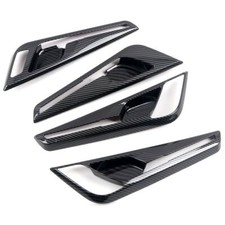 Fit For KIA EV6 2022-2023 Carbon Fiber ABS Inner Door Handle Bowls Cover Trim