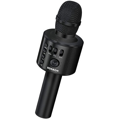 Bluetooth Karaoke Mikrofon Tragbar 3 in 1 Handmikrofon für Smartphone, PC