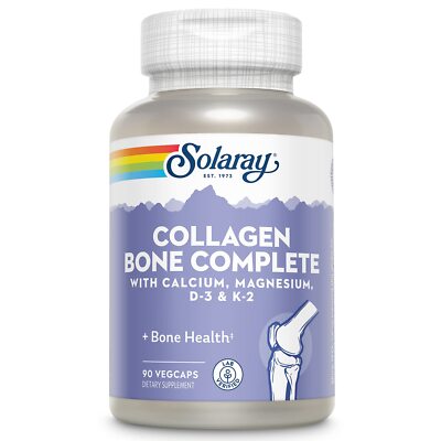 Advanced Bone Support Supplement 90 Count Collagen Calcium Magnesium VegCaps
