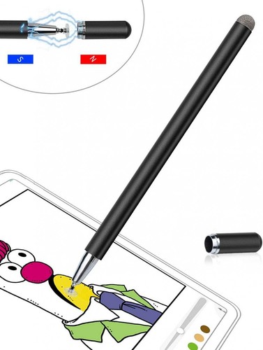 STYLUS TOUCH SCREEN PEN FIBER TIP ALUMINUM LIGHTWEIGHT BLACK for PHONES - Picture 5 of 6