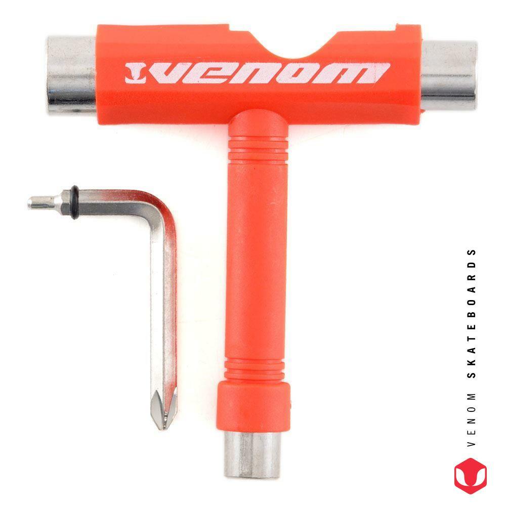 Venom Skateboard Complete Red 5-Way T Tool, All in one Skate Tool! FAST SHIPPING