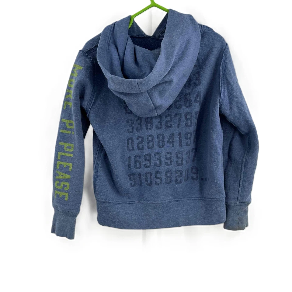 Sudadera con capucha unisex con estampado de apliques de símbolo Pi azul Peek talla XS 2-3 Foto 3 de 4