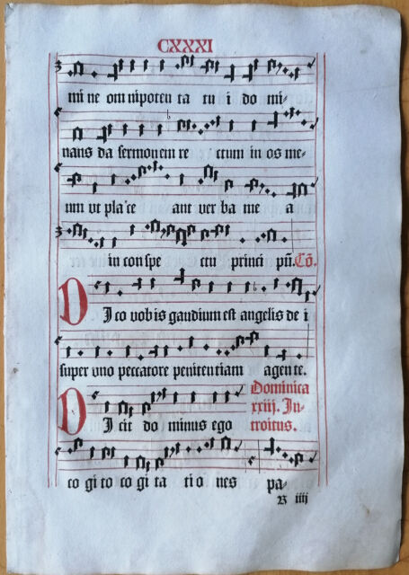 Original Post Inkunabel Blatt Graduale Romanum (131) - 1500 AH8886 Original Post Inkunabel Blatt Graduale Romanum (131) - 1500 AH8886