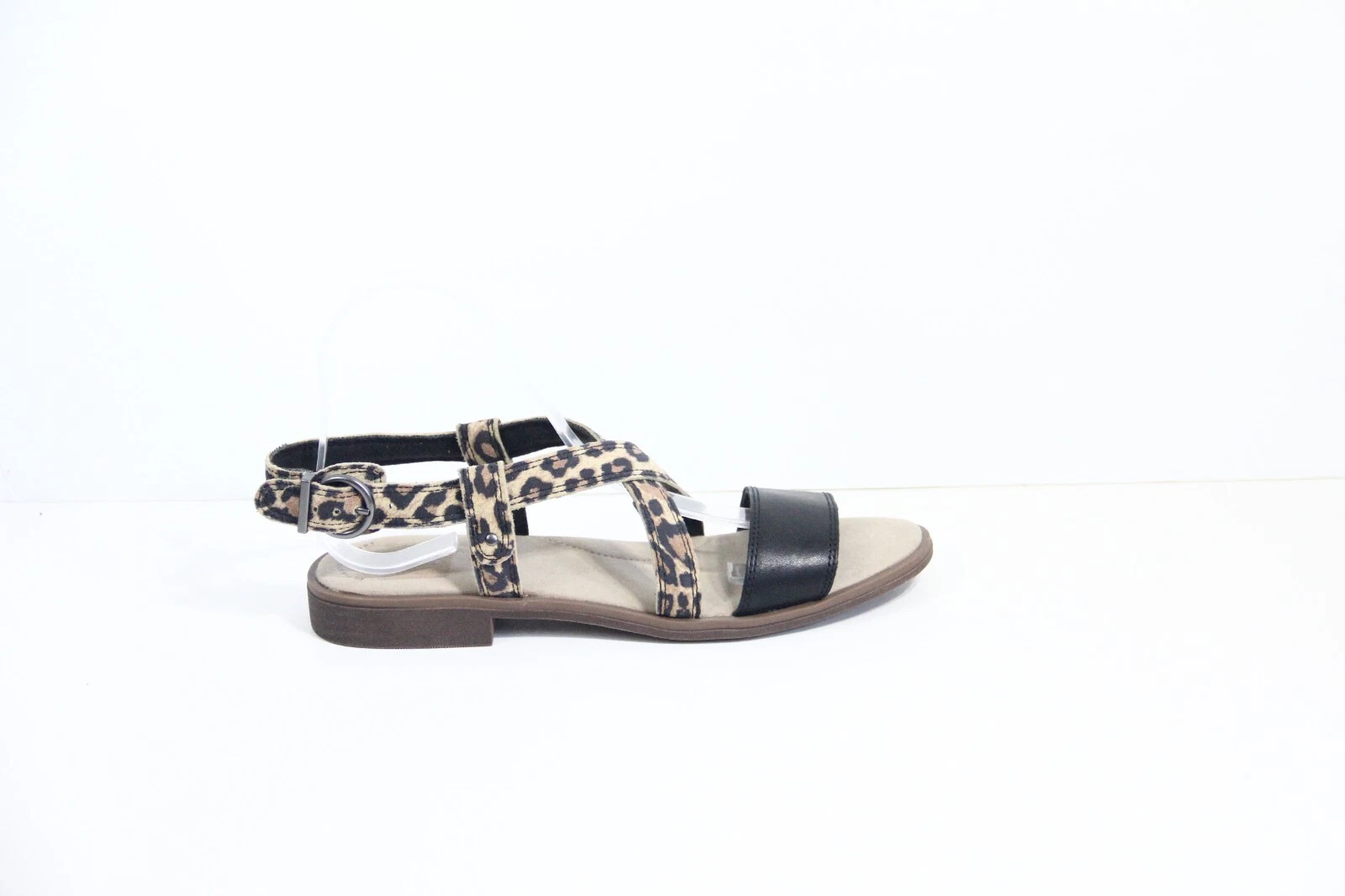 Sandali primavera Clarks Collection Declan nuovi tg 7 5 donna pelle flat nero