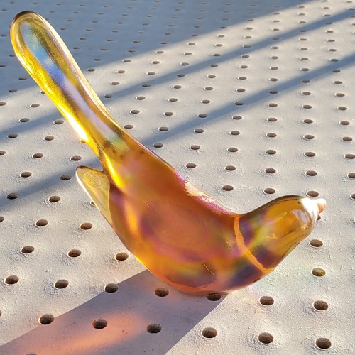 Vintage Fenton Iridescent Bird of Happiness Signed And Numbered #3989 - Picture 3 of 8