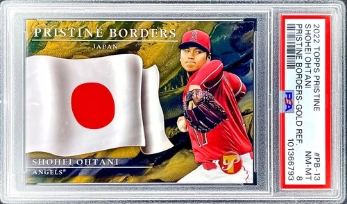 Shohei Ohtani RARE GOLD REFRACTOR /50 JAPAN SSP TOPPS CHROME NON AUTO ROY PSA 8