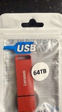 Lenovo 64TB USB 2.0 Flash Drive, Red, 480 Mbps Transfer Rate