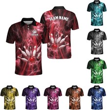 Personalized Name Bowling Polo Shirt 3D for Men and Women Bowling Shirt