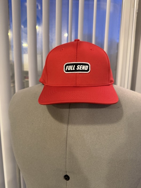Full Send Red Logo Golf Birdie Snapback Cap Hat, Nelk Boys, NEW