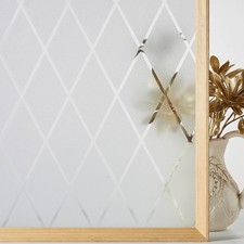 Lattice Frosted Window Film Window Privacy Film Static Cling Window Vinyl Opaque