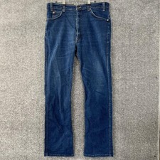 Vintage Levi 517 Bootcut Orange Tab Dark Wash Jeans Size 38X34 Fits 35X31 Usa