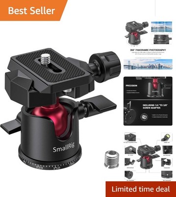 Compact 360° Panoramic Ball Head Tripod for Monopods & Cameras - Max Load 4.4lbs