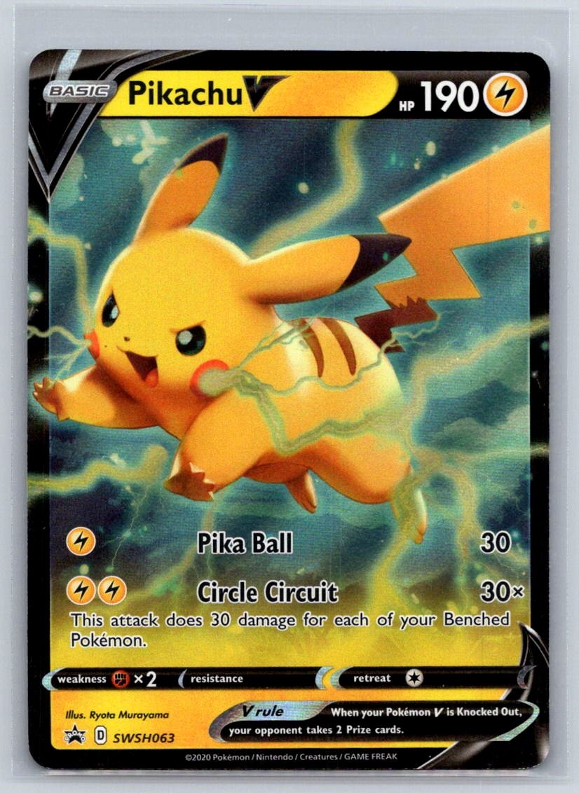 Pikachu V SWSH063 Holo Promo Sword & Shield Promo Pokemon Near Mint