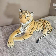 Large Tiger Plush Best Made Toys Realistic Stuffed Animal 2010 Lifelike 44 Inch