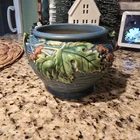 Roseville Pottery BUSHBERRY Blue 4" JARDINIERE 657-4