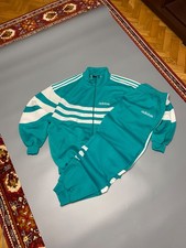 Adidas Vintage Green Sport Suit Jacket And Pants Logo Men Size XXL