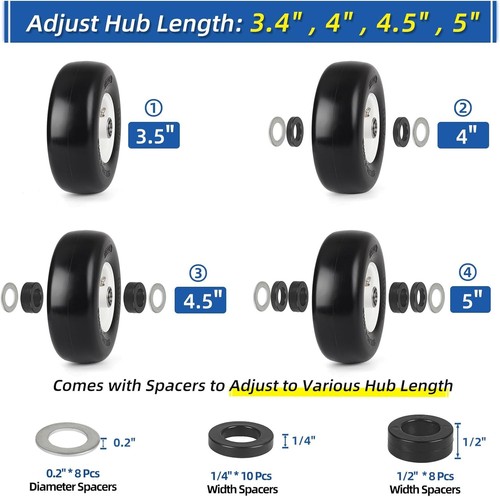 Puncture-Proof 9-Inch Tire for Zero-Turn Mowers - Adjustable Hub & Bearings - Picture 8 of 9