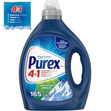 Purex Laundry Detergent 4 in 1 Washing Liquid Mountain Breeze 82.5 Oz. 165 Loads