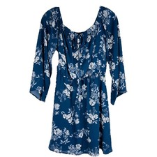 NEW Altar’d State blue white floral cottagecore boho dress small