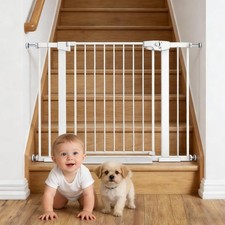Easy Step Walk-Thru Baby Gate   Adjustable Safety Gate for Babies  Pets, Pre...