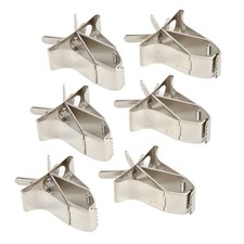   6pcs Fruit Vegetable Clips Stainless Steel Bird Cage Feeder Clip For