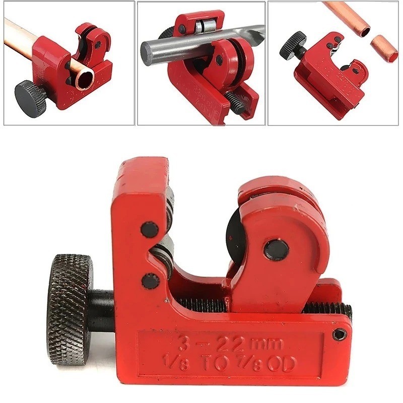 Mini Pipe Tubing Cutter 1/8" to 5/8" OD Copper Brass Aluminum Cutting HVAC Plumb