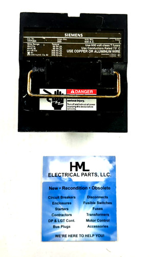 SIEMENS, TFP364, 200A, 600V, REPLACEMENT FUSE PULL OUT ONLY *RECONDITIONED