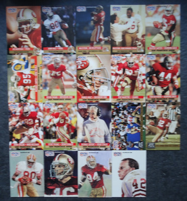1991 Pro Set Series 1 San Francisco 49ers Team Set 19 Football Cards
