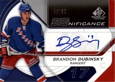 2008-09 SP Game Used SIGnificance #SIGBD Brandon Dubinsky Auto /50 - HKY
