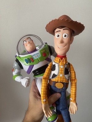 Buzz Lightyear & Woody Talking 12  - 30 cm Thinkway Toys Toy Story Figur FRANZÖSISCH