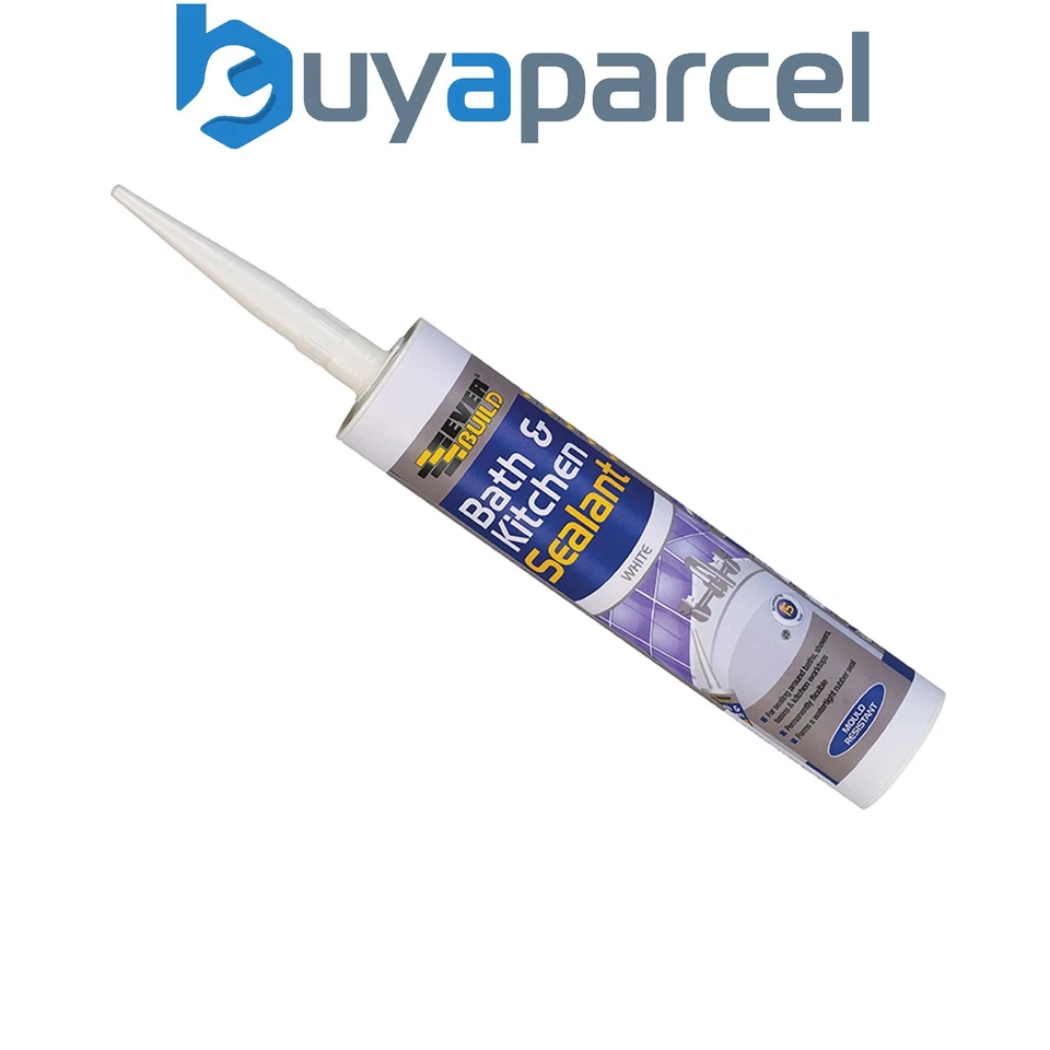 EVERBUILD SIKA Everbuild BATH Bath & Kitchen Sealant White 290ml EVBBATHWH