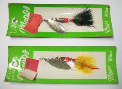 2 - VINTAGE AGLIA LONG # 1 MEPPS KILLER SPINNER FISHING LURE - T42