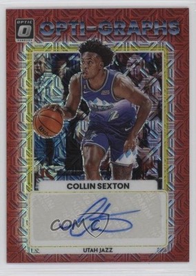 2022-23 Panini Donruss Optic Opti-Graphs Choice Prizm Collin Sexton Auto 14t3