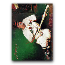 Johnny Pesky #5 Art Card Limited 11/50 Edward Vela Signed (Boston Red Sox)