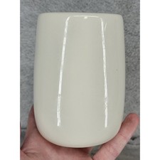 Ceramic Toothbrush Holder Cream Off-White Bathroom Vanity Organizer 4.75"