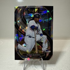 2025 Panini Select Silver Cracked Ice Manny Ramirez # 148 Premier Level