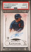2015 Topps Five Star - Autographs Francisco Lindor #FSA-FL (AU, RC) PSA 10 GEM