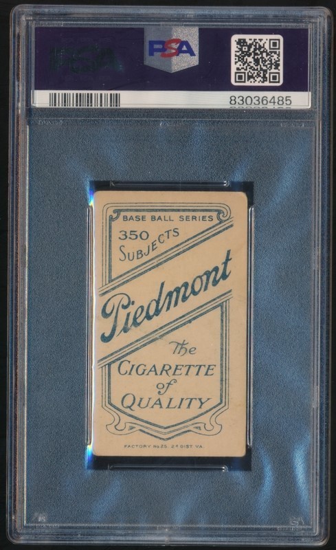 1910 T206 Sam Crawford w/ Bat Piedmont 350/25 PSA 2 GOOD view 2