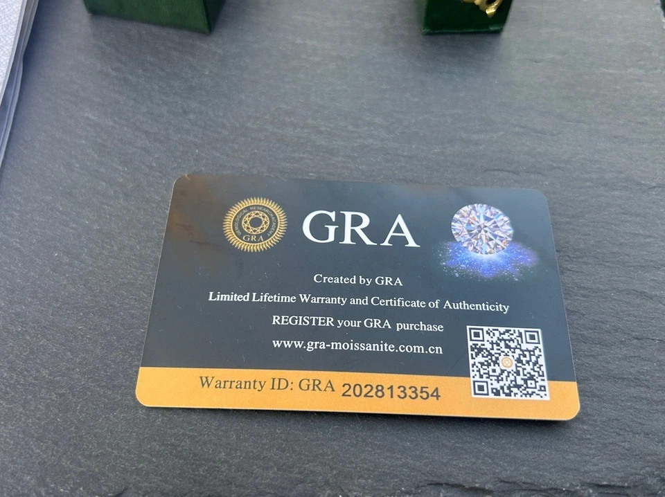 1ct Certified Moissanite Diamond Engagement Ring 925 Sterling Silver  - Image 4 of 4