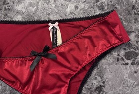 NWT VICTORIA'S SECRET SEXY LITTLE THINGS M SMOOTH RED UNCOMMITTED RARE PANTIES