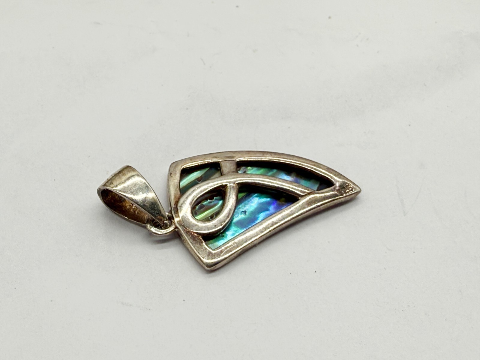 VINTAGE SOLID SILVER ABALONE SET FREE SPIRIT CELT… - image 2