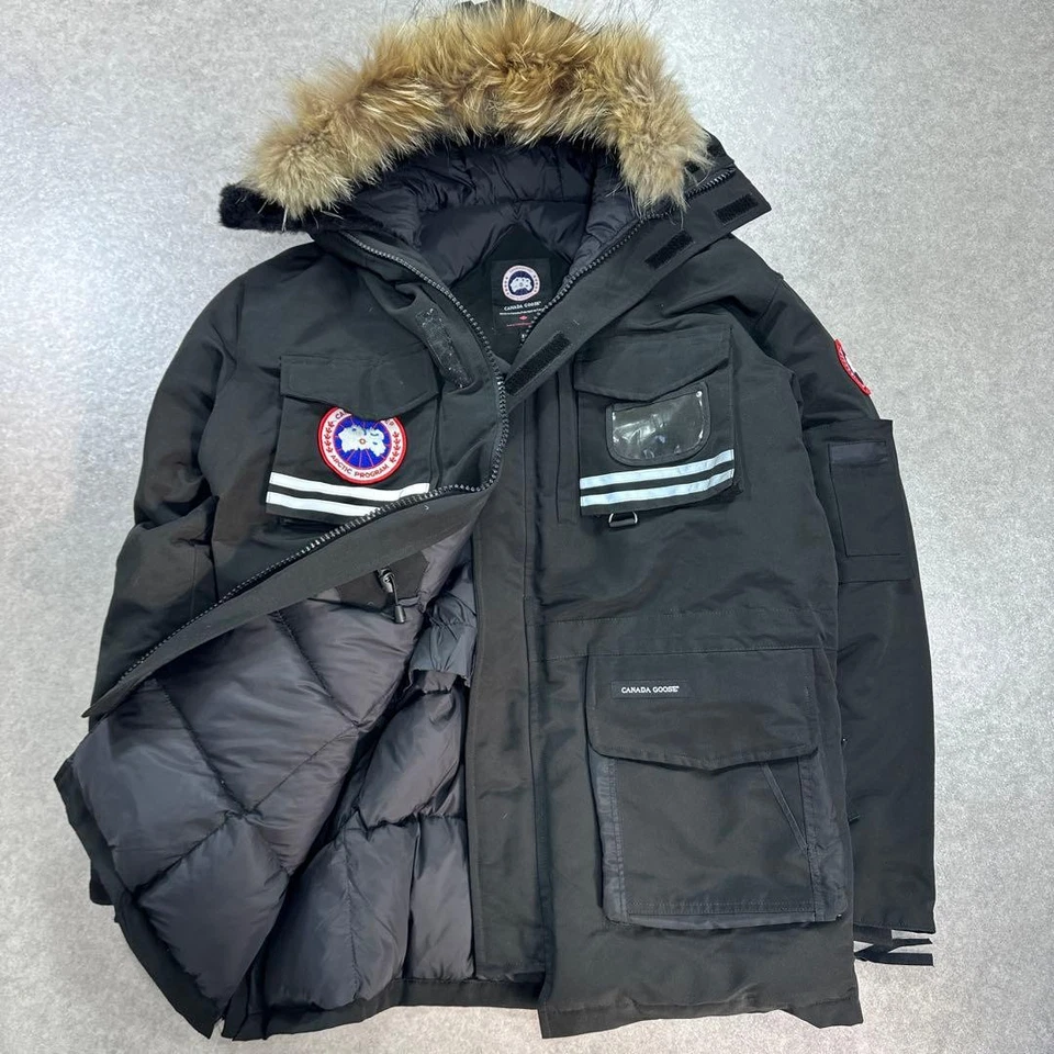 CANADA GOOSE Snow Mantra Parka XL Black Fur Hood Rare Japan F/S - Image 2 of 4