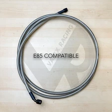 Fully Assembled E85 Stainless Steel Braided Fuel Feed Line 6AN -6AN PTFE 132"