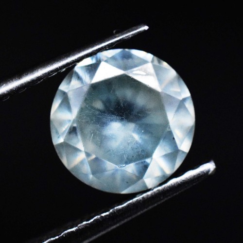 Cyan Blue Moissanite 0.90 Ct Round 6 MM Certified Excellent Loose Gemstone - Picture 3 of 4