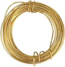 MOZEAT LENS 32.5 Feet Brass Picture Hanging Wire 0.7Mm Braided Metal for Photo F