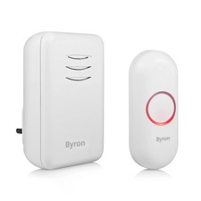 Byron White Wireless Door chime kit DBY-22312UK 150M PLUG IN BELL 16 TUNES BNIB