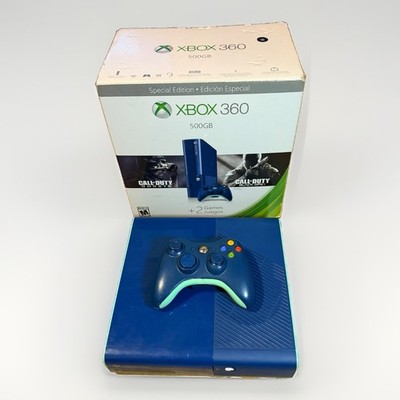 Microsoft Xbox 360 E Special Edition Blue Bundle Call Of Duty 500GB Blue Console