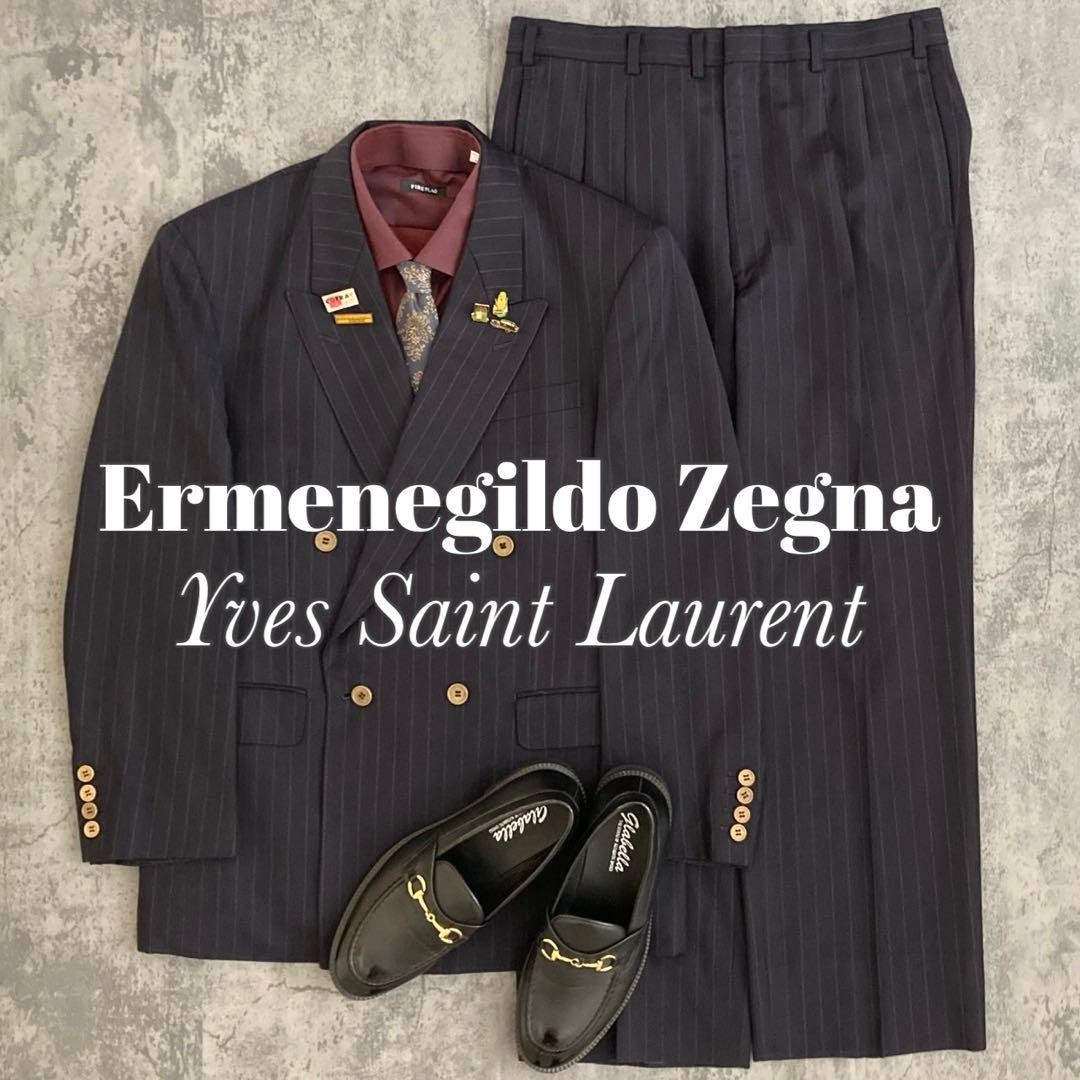Completo doppiopetto Ermenegildo Zegna uomo lana estremamente squisito Yves Saint Laurent Ti