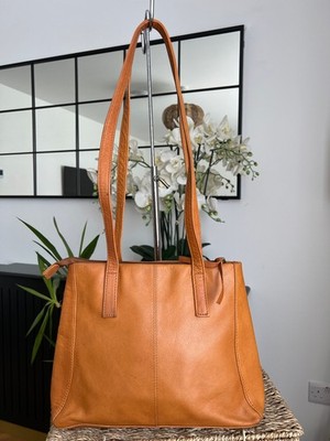 Jobis hellbraune Leder Handtasche Schultertasche
