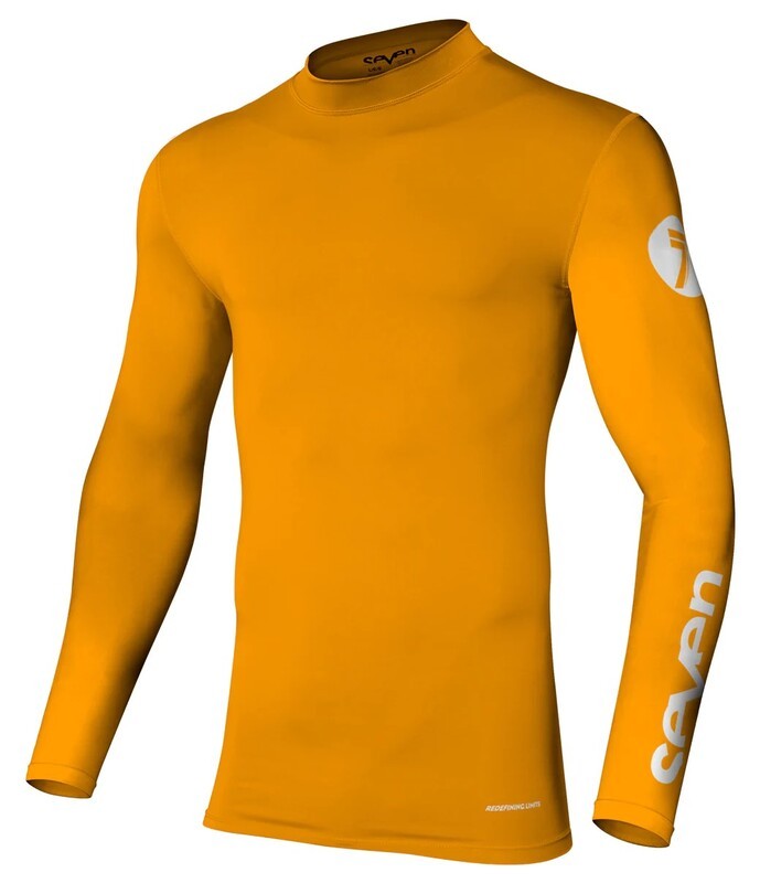 Maillot junior Seven Zero Orange compression respirant pour motocross